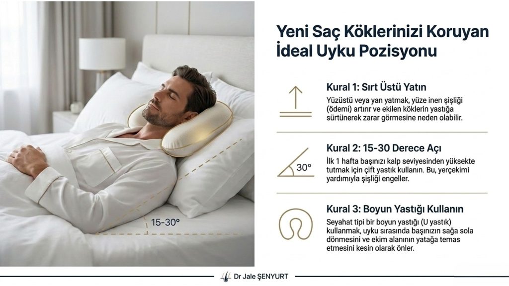 SAÇ EKİMİ SONRASI YATIŞ POZİSYONU