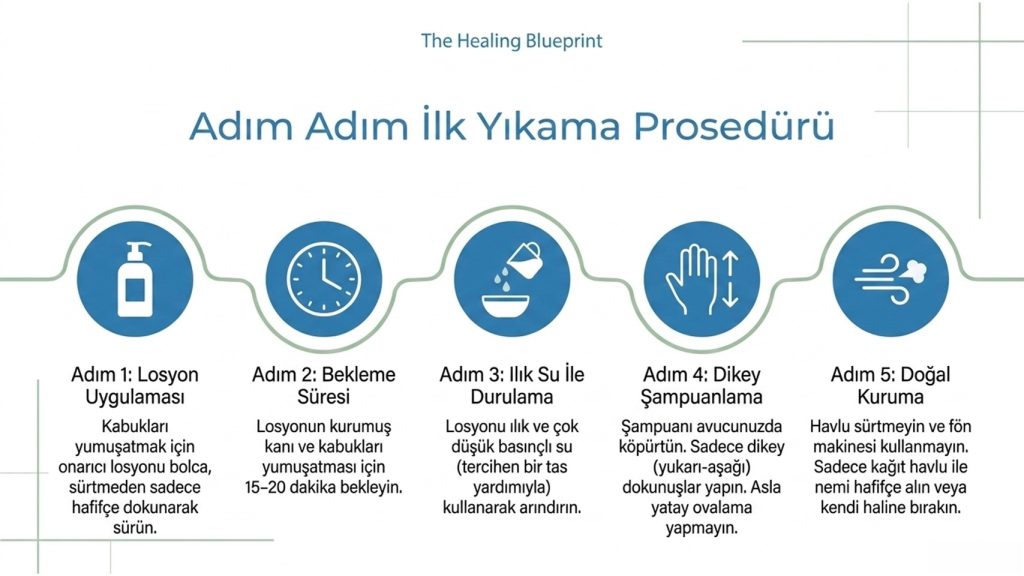 SAÇ EKİMİ SONRASI SAÇLARIN YIKANMASI